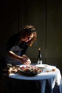Radicchio, fennel, pear, walnut and Gorgonzola salad