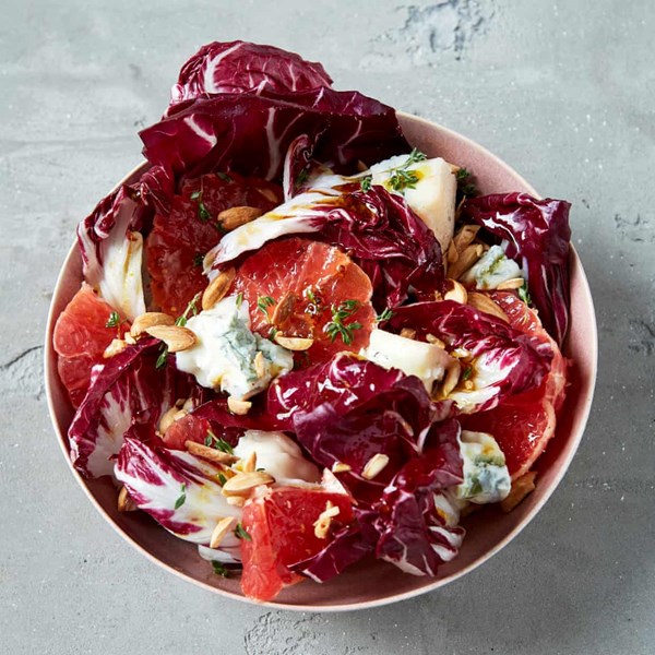 Radicchio, pink grapefruit and Gorgonzola winter salad