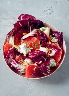 Radicchio, pink grapefruit and Gorgonzola winter salad