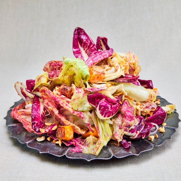 Radicchio salad with blue cheese dressing