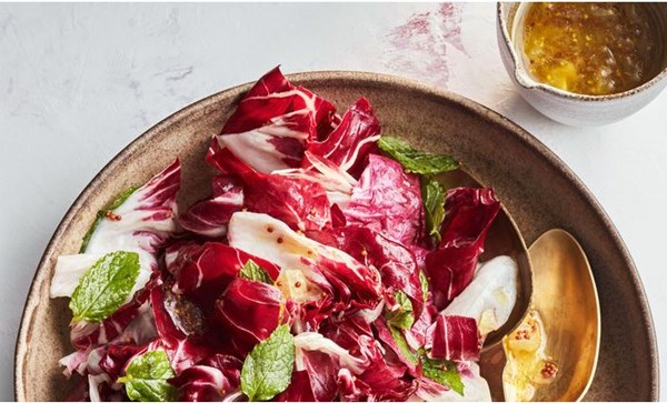 Radicchio salad with chopped-lemon dressing