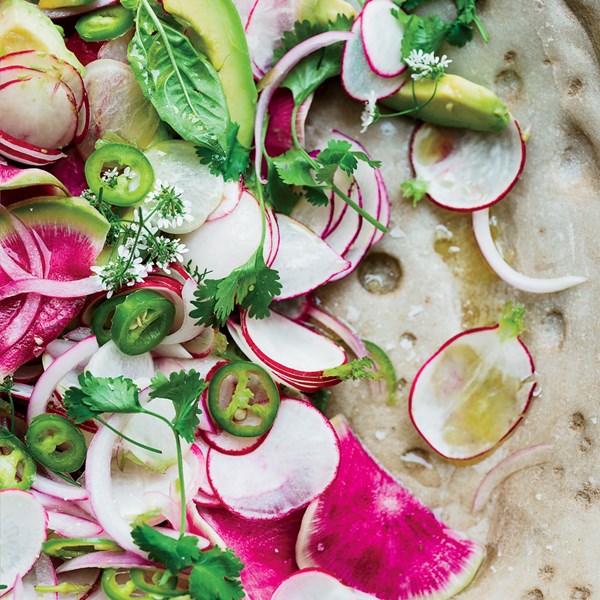 Radish-and-avocado salad