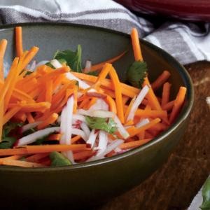Radish and carrot slaw