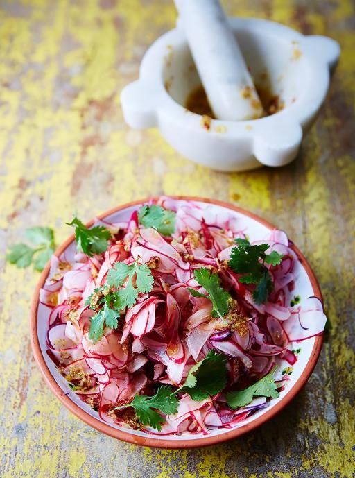 Radish and coriander pickle