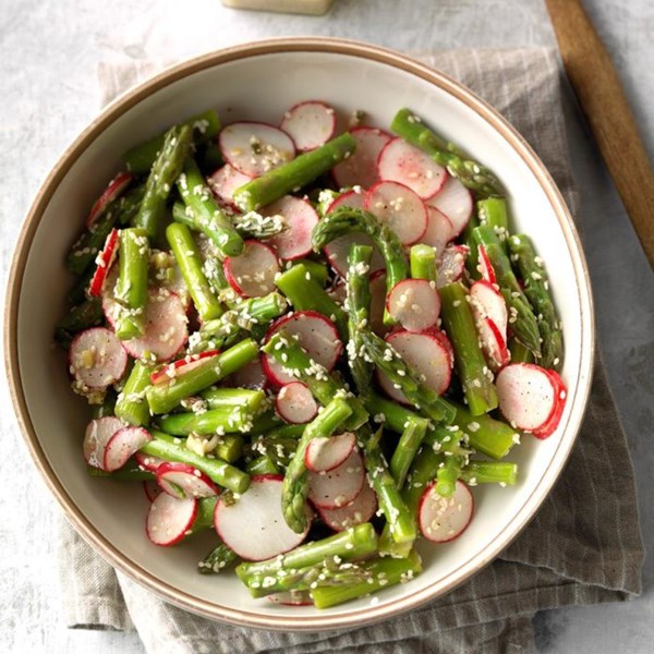Radish asparagus salad