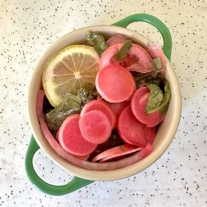 Radish lemon salad