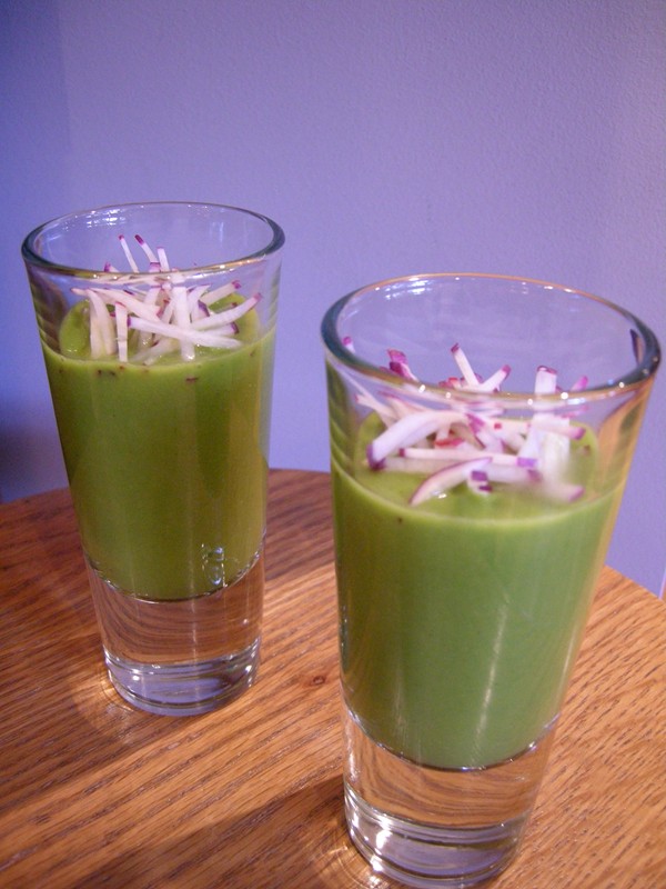 Radish top soup