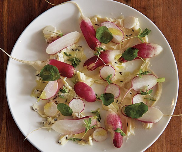 Radishes with caraway butter