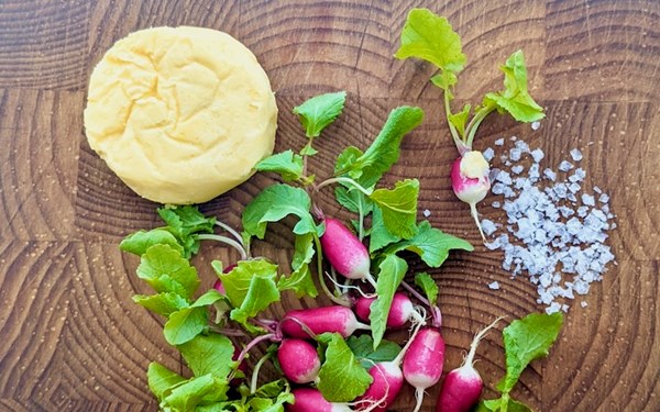 Radishes with cultured butter & salt