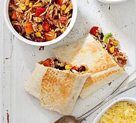 Raid-the-fridge burritos