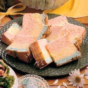 Rainbow angel food cake