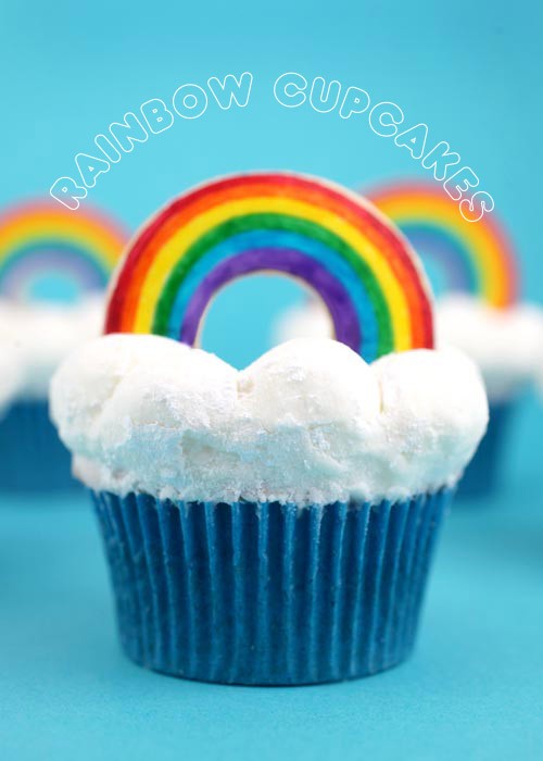 Rainbow bright cupcakes