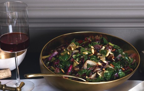 Rainbow chard and radicchio sauté