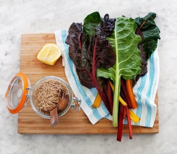 Rainbow chard bowls
