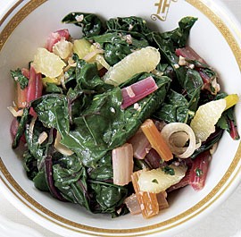 Rainbow chard with lemon, fennel, and Parmigiano