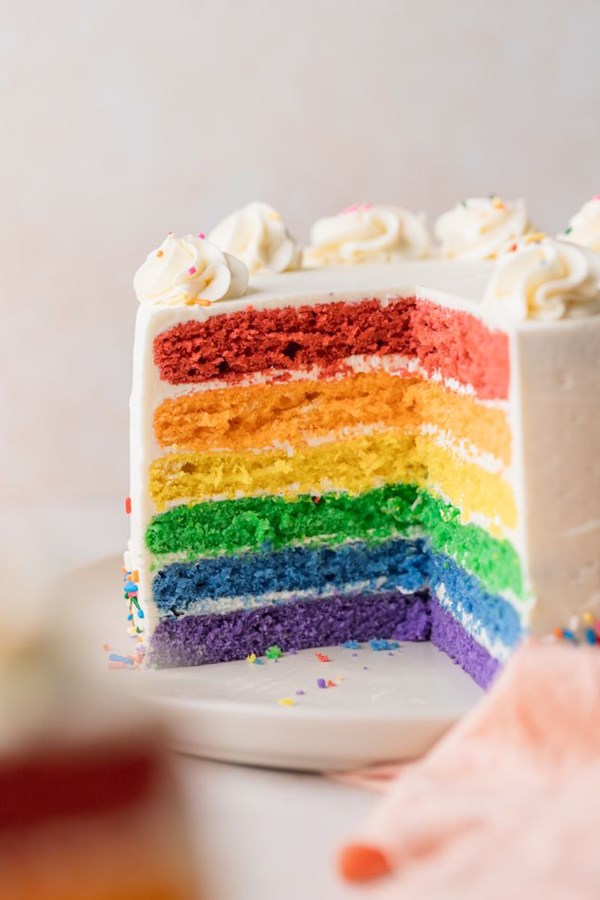 Rainbow layer cake