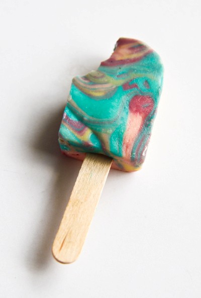 Rainbow paddle pop fudge