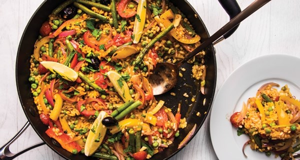 Rainbow paella