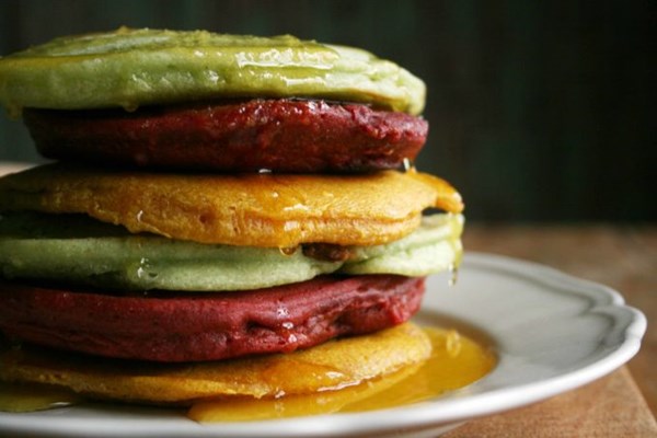 Rainbow pancakes