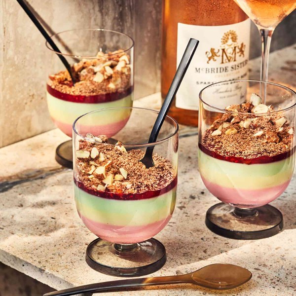 Rainbow panna cotta