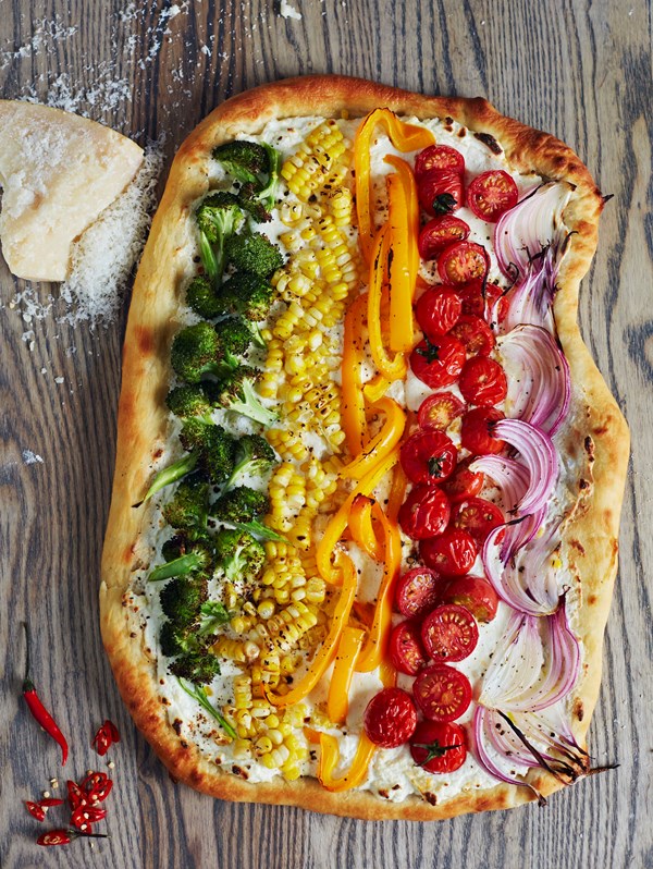 Rainbow pizza