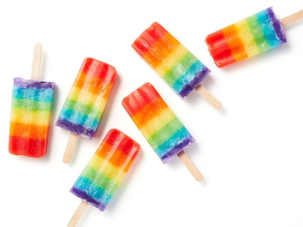 Rainbow pride pops