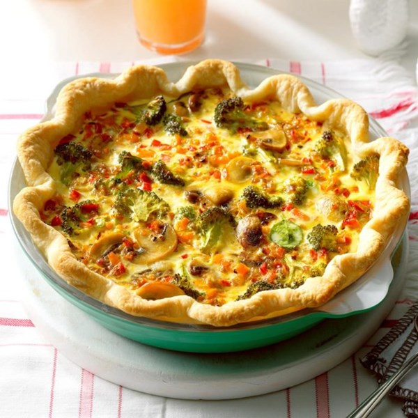 Rainbow quiche