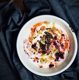 Rainbow root raita