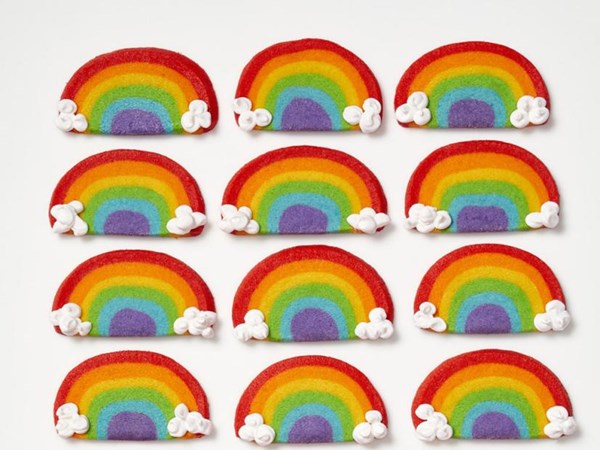 Rainbow slice-and-bake cookies