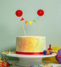 Rainbow speckle cake