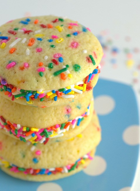 Rainbow sprinkle whoopie pies