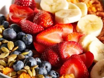 Rainbow sweet potato breakfast bowl