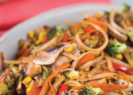 Rainbow vegetable chow fun