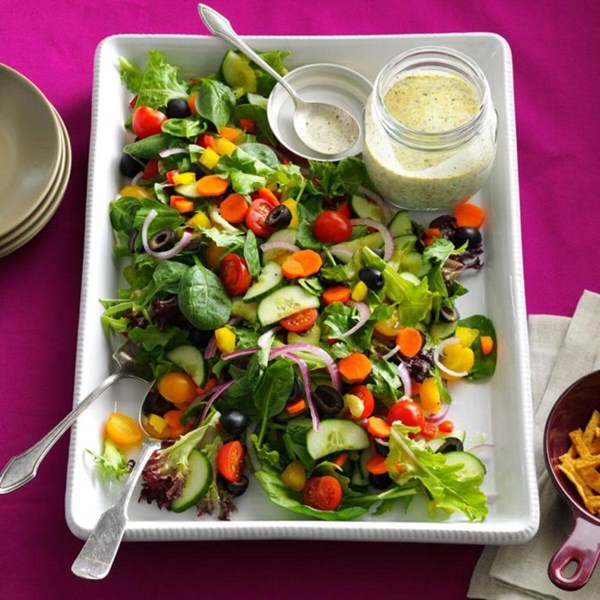 Rainbow veggie salad