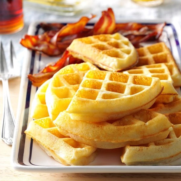 Raised yeast waffles