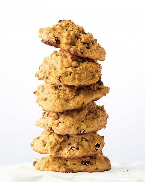 Raisin and oat scones