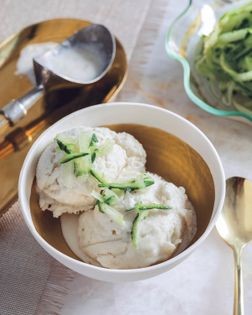 Raita frozen yogurt sherbet