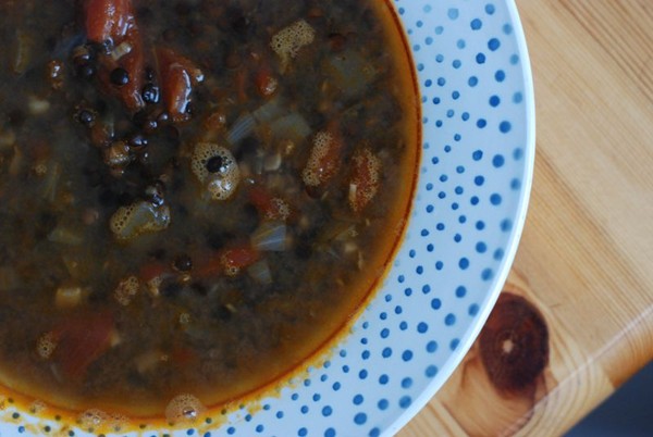 Rajat Parr's black lentil soup