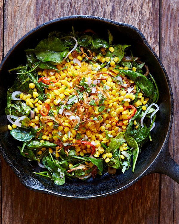 Ralph's garlicky spinach a la dal
