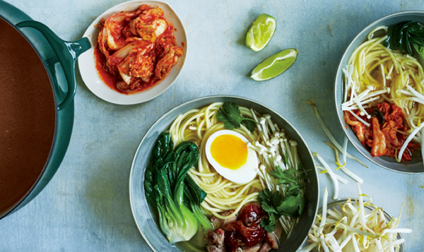 Ramen with smoked turkey broth