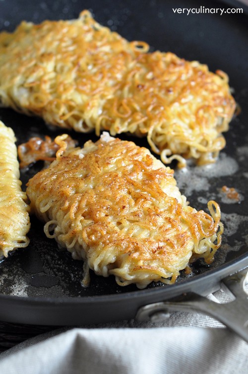 Ramen wrapped cod with Cajun spice
