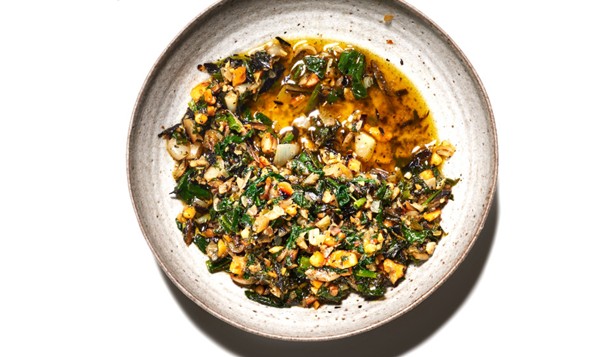 Ramp and walnut pistou