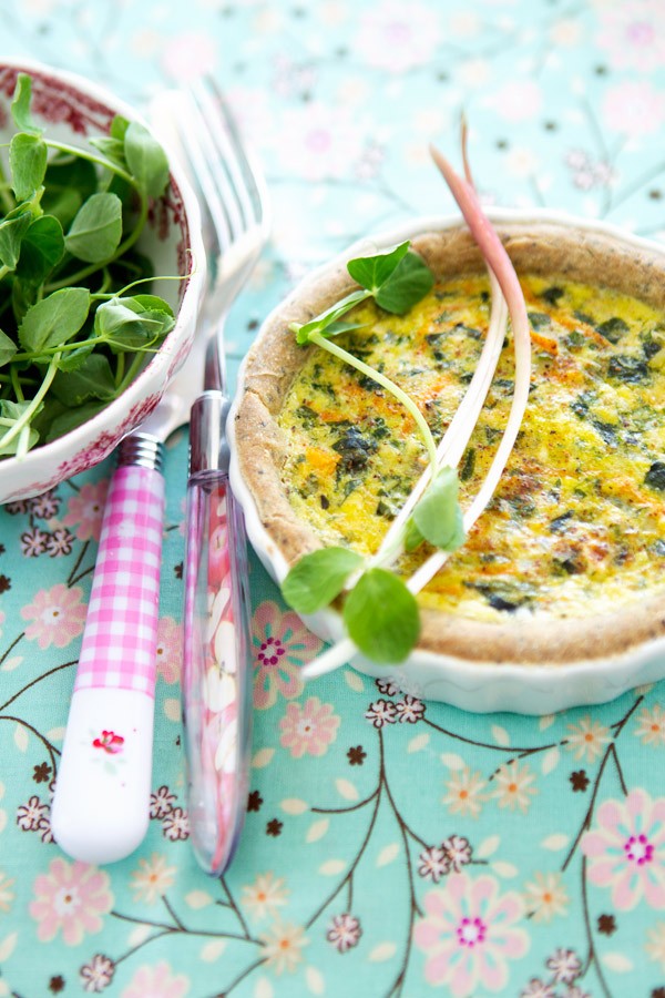 Ramp, carrot, and chicken mini quiche