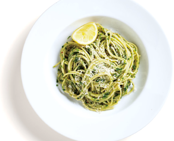 Ramp pesto spaghetti