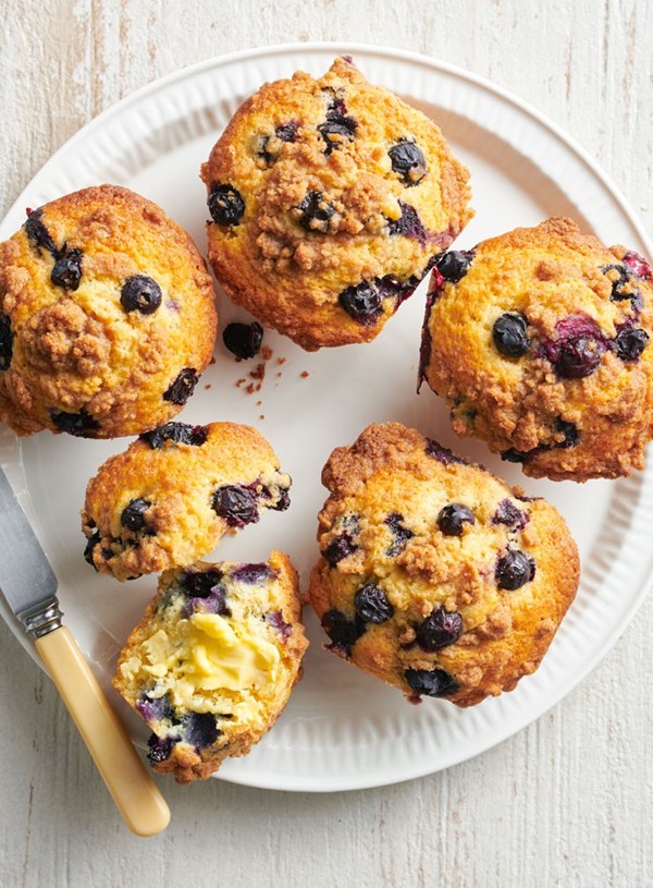 Ramp them up blueberry streusel muffins
