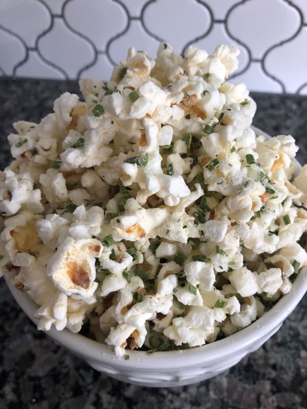 Ranch and chive popcorn