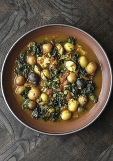 Rasavala baby potatoes with greens