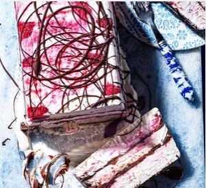 Raspberry & dark chocolate cheat's ice cream terrine
