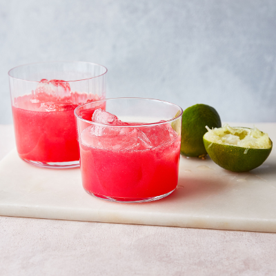 Raspberry & lime gin cocktail