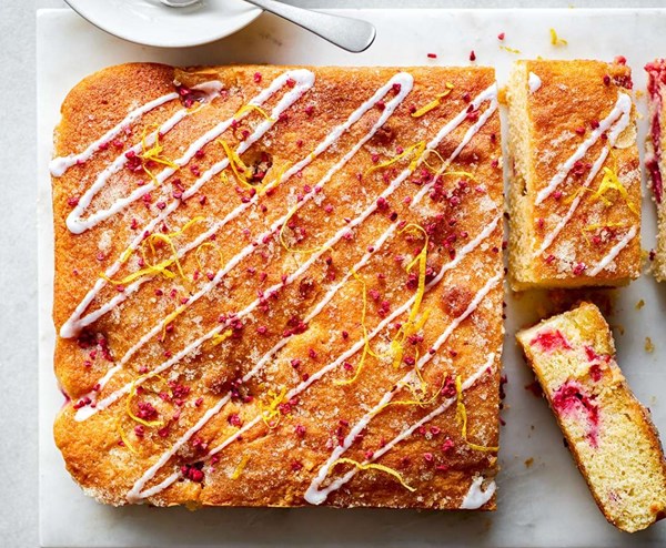 Raspberry & limoncello drizzle cake